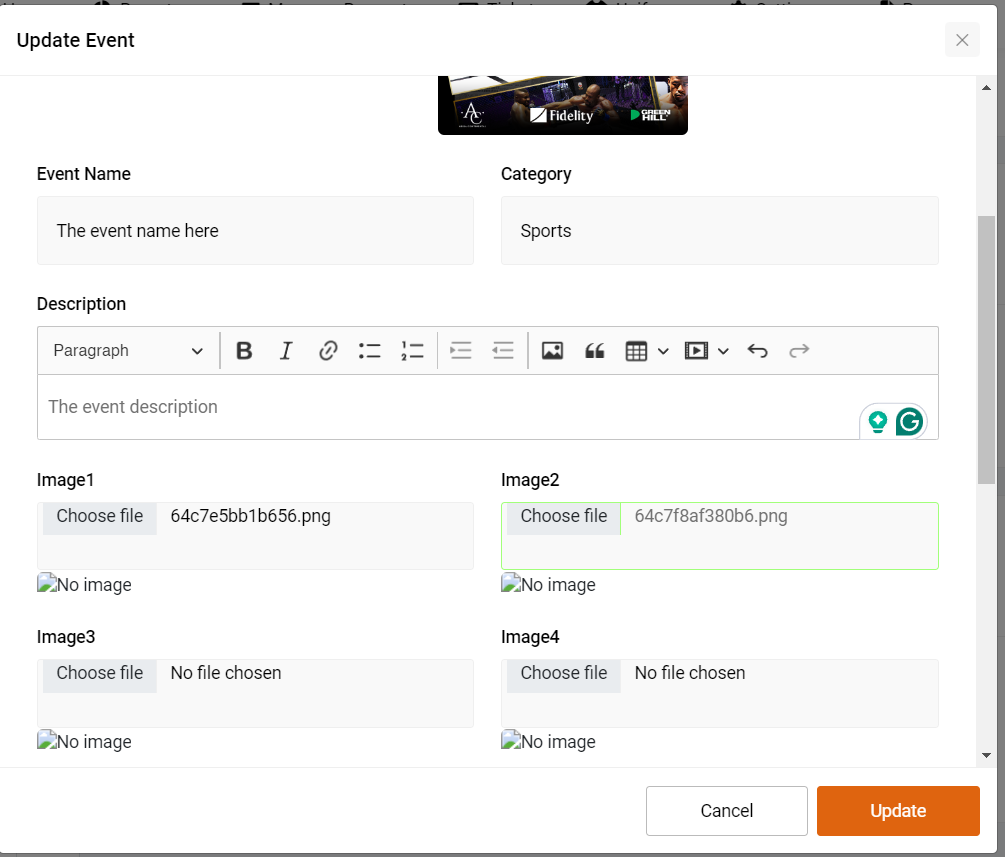 How To Manage Your Event/Edit Event Details